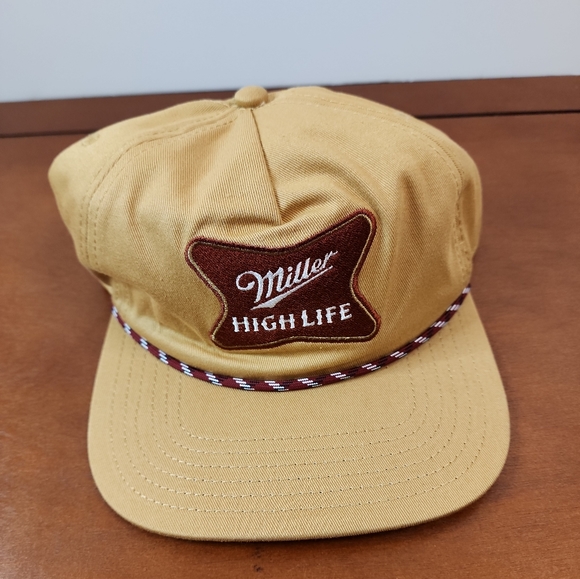 MILLER HIGH LIFE SNAPBACK CAP HAT ROPE VINTAGE STYLE - Picture 1 of 3